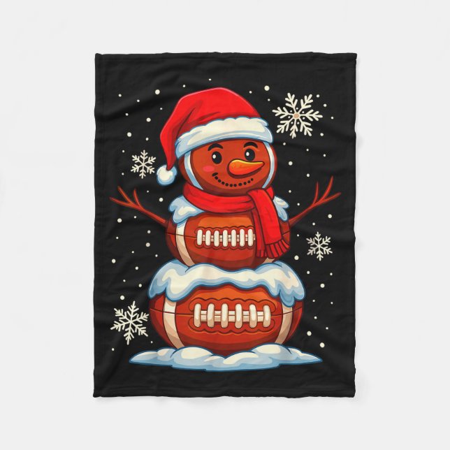 Cobertor De Velo Teenage Boys Christmas Pajamas, American Football  (Frente)