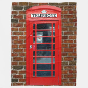Cobertor De Velo TELEFONE INGLÊS BOOTH Fleece Blanket