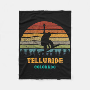 Cobertor De Velo Telluride Colorado Vintage Sunset Snowboard Sno