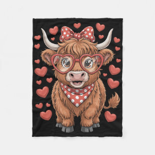 Cobertor De Velo Tema de Amor de Vaca Fofa Coração Gles