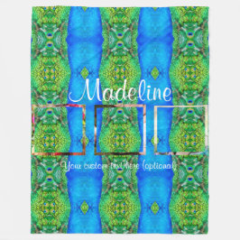 Cobertor De Velo Tema modelo de pavão de texto personalizado de fot