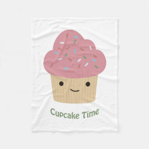 Cobertor De Velo Tempo do cupcake! Cupcake cor-de-rosa bonito