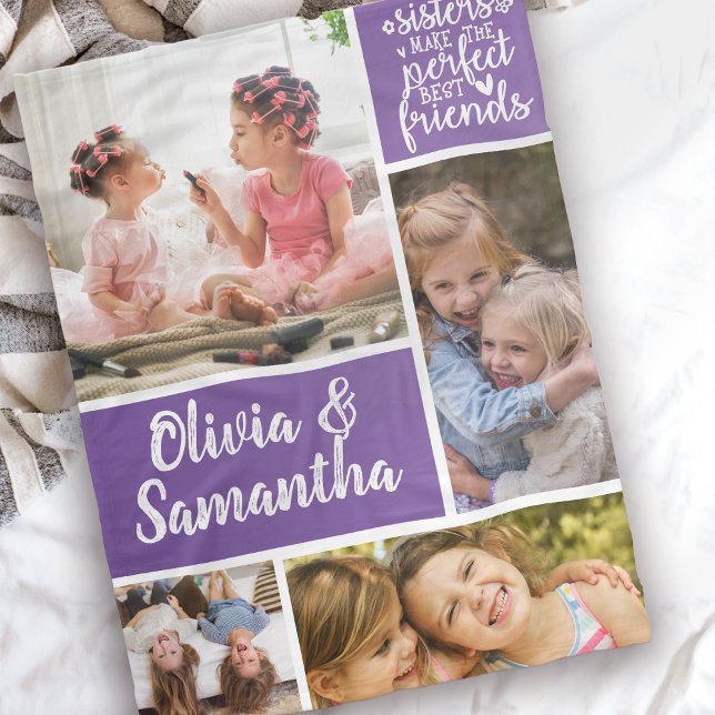 Cobertor De Velo Tendência de Melhores Amigos para a Colagem de Fot (Criador carregado)