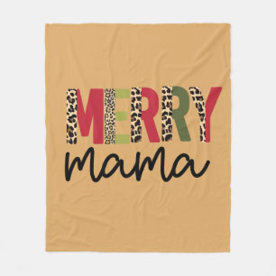 Cobertor De Velo Tendência Natal Colour Block Leopard Feliz Mama