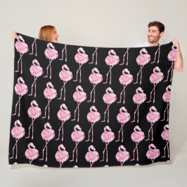 Cobertor De Velo Tender Flamingo Series Design 3 Fleece Blanket