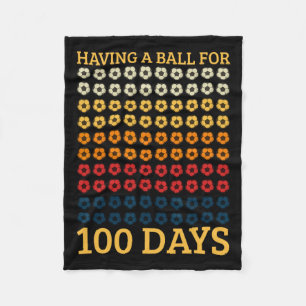 Cobertor De Velo Tendo Um Byll Por 100 Dias De Estudante De Futebol