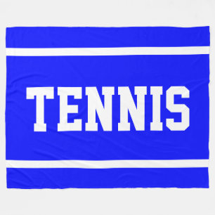 Cobertor De Velo TENIS Diversão Azul Brilhante Esportivo Texto Bran