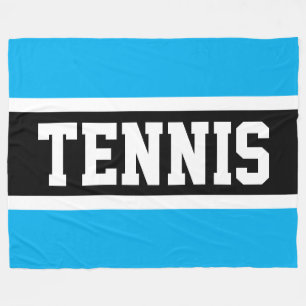 Cobertor De Velo TENIS Esportivo Anos 70 Azul Azure Preto Branco Li