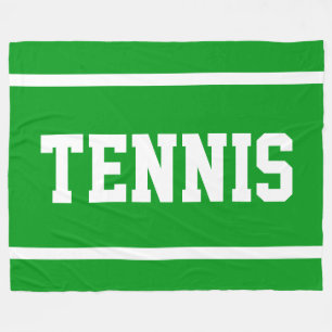 Cobertor De Velo TENIS Listras de Texto Esportivo Verde Brilhante B