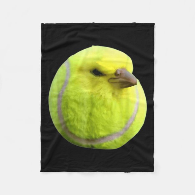 Cobertor De Velo Tennis Bird Meme Round Budgie Tennis Ball  (Frente)