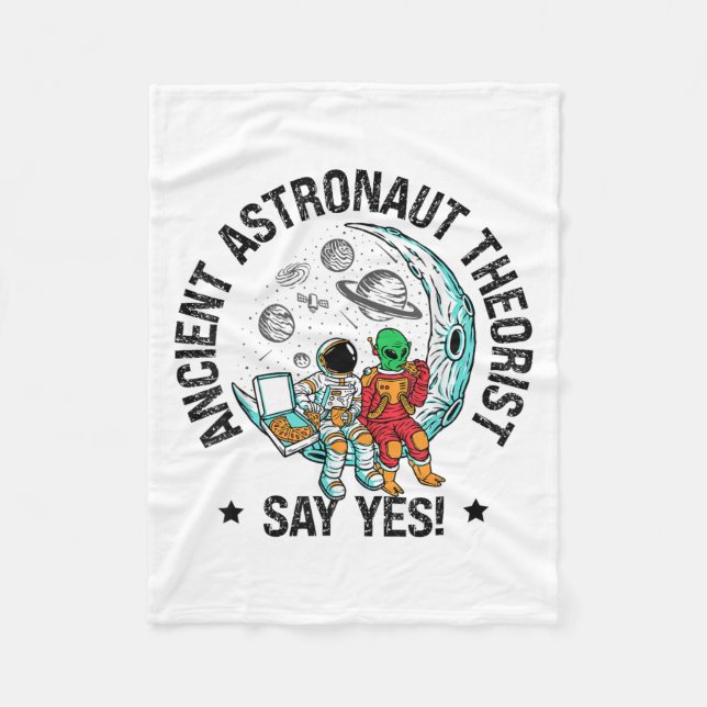 Cobertor De Velo Teórico Astronauta Antigo Diz Sim Espaço Ufo Alien (Frente)