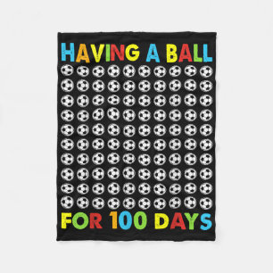 Cobertor De Velo Ter Bola Por 100 Dias De Futebol Escolar 100º
