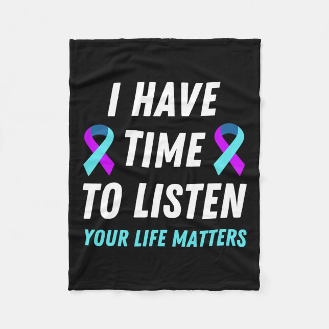 Cobertor De Velo Ter Tempo Para Ouvir A Consciência Da Prevenção Do (Frente)