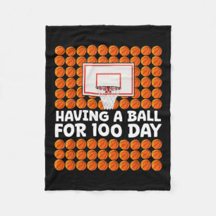 Cobertor De Velo Ter Uma Bola Por 100 Dias De Basquete Escolar 10