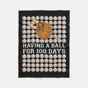 Cobertor De Velo Ter Uma Bola Por 100 Dias De Beisebol Kids Boy Sma