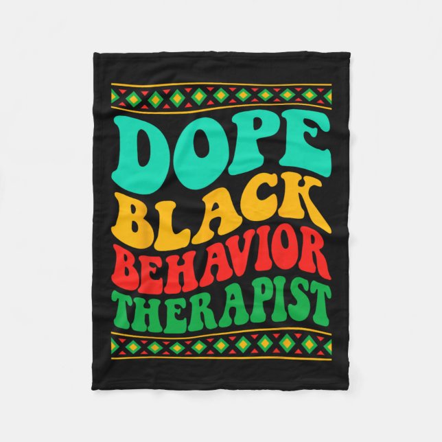 Cobertor De Velo Terapeuta de Comportamento Negro Droga Mês da Hist (Frente)