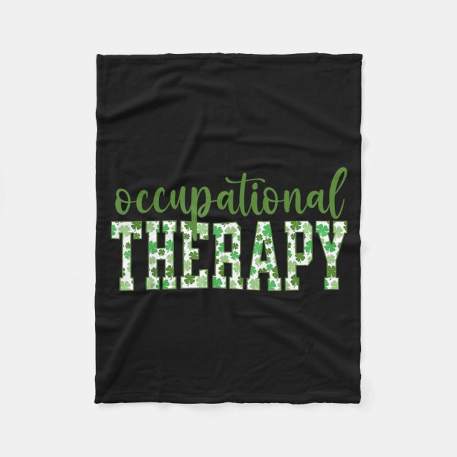 Cobertor De Velo Terapia Ocupacional Shamrock St Patricks Day Ot (Frente)