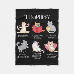 Cobertor De Velo Terapurro Gato Engraçado Amante da Terapia Gatos P