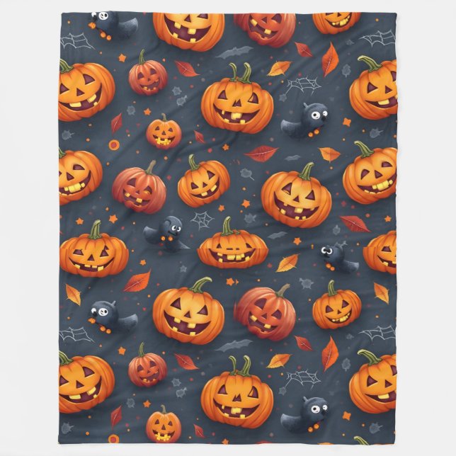Cobertor De Velo Termo das Halloween Grande Sherpa Blanket (Frente)