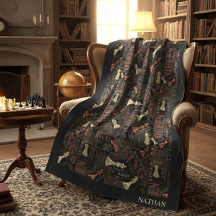 Cobertor De Velo Termos e peças de xadrez Cobre e Dourado ID784