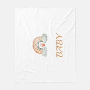 Cobertor De Velo Terna Tone Watercolor Boho Rainbow "Baby"