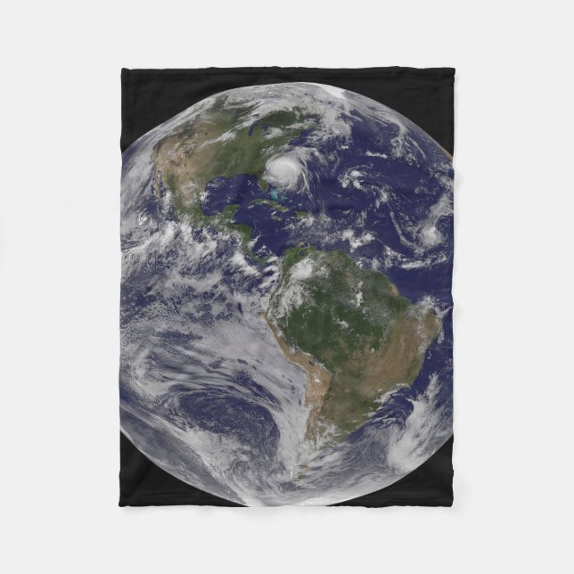 Cobertor De Velo Terra De cheio Com O Furacão Irene Na Costa Leste. (Frente)