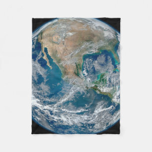 Cobertor De Velo Terra De cheio Mostrando A América Do Norte E O Mé