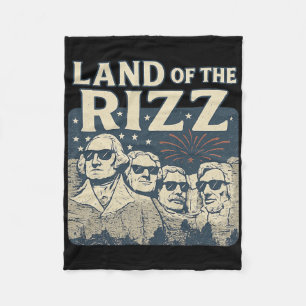Cobertor De Velo Terra do Rizz – Mount Rushmore Engraçado 4 de Julh