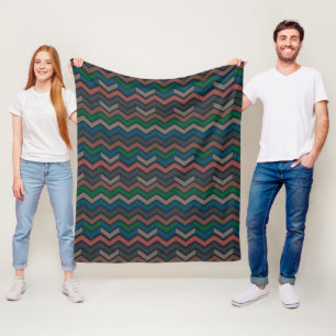 Cobertor De Velo Terra Escura Florestas Zig Zag Chevron