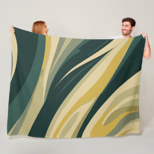 Cobertor De Velo Terra Tones Abstrato Swirl Design
