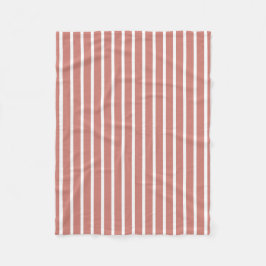 Cobertor De Velo Terracota Listrada Rosa Branco