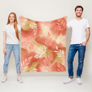 Cobertor De Velo Terracotta Botânica - Floral Terroso Quente (1)