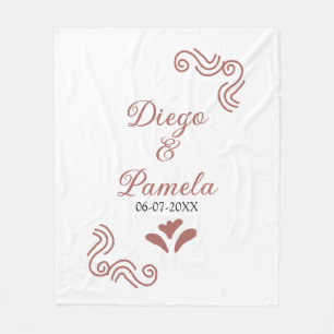 Cobertor De Velo Terracotta casal de casamento russo negro em Espan