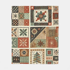Cobertor De Velo Terracotta Patchwork Quilt Rustic Retro Vintage