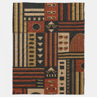 Cobertor De Velo Terracotta Tribal Geometric Sherpa Blanket Decor