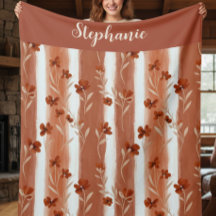 Terracotta Wildflower Monogram 