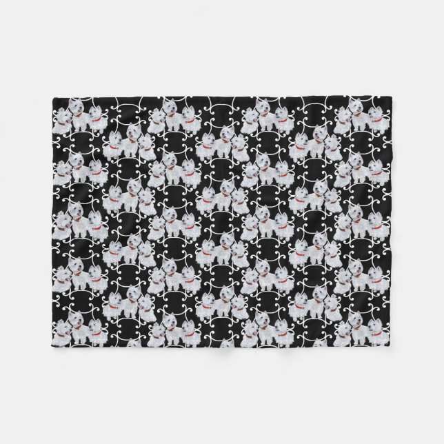 Cobertor De Velo Terriers Brancos do West Highland (Frente (Horizontal))