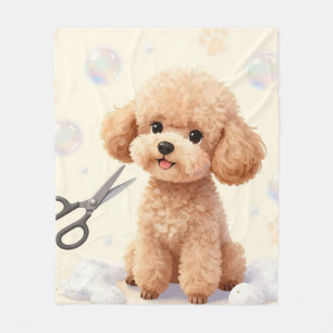 Cobertor De Velo Tesoura de Bolhas de Higienização de Poodle Fofa