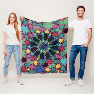Cobertor De Velo Tesselaçāo Geométrica de Estrela Vibrante: Padrão
