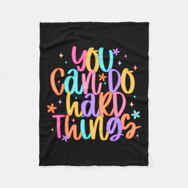 Cobertor De Velo Test Day You Can Do Hard Things Teacher Testing Da (Frente)