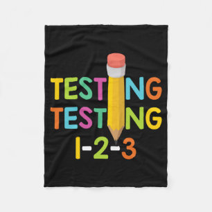 Cobertor De Velo Teste do professor no dia 1-2-3