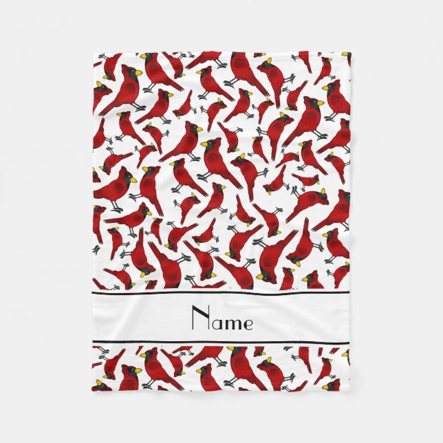 Cobertor De Velo Teste padrão branco conhecido personalizado dos (Frente)