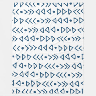 Cobertor De Velo Teste padrão branco da seta do triângulo dos azu