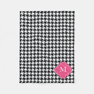 Cobertor De Velo Teste padrão branco preto cor-de-rosa