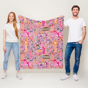 Cobertor De Velo Teste padrão colorido do mundo