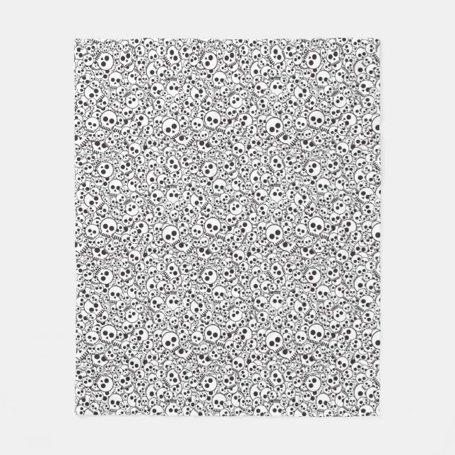 Cobertor De Velo Teste padrão com crânios (Frente)