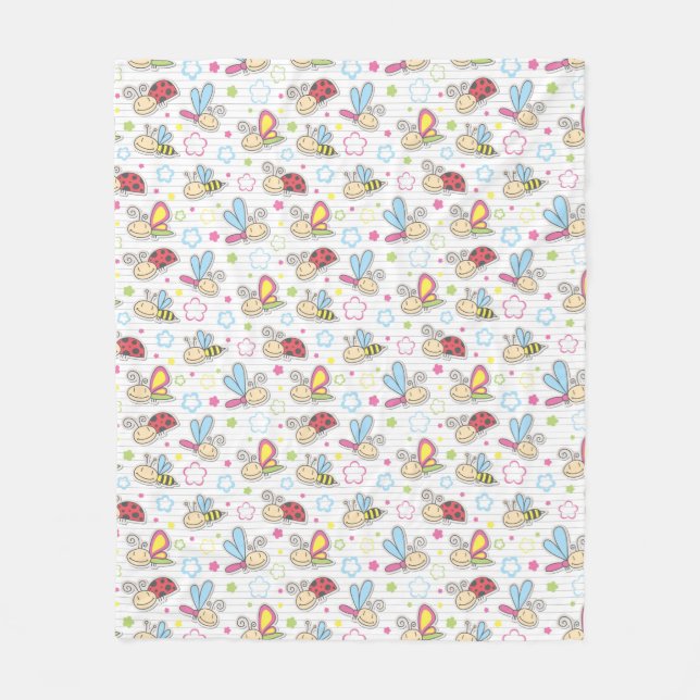 Cobertor De Velo teste padrão com insetos (Frente)