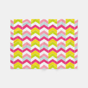 Cobertor De Velo Teste padrão cor-de-rosa colorido de Chevron do