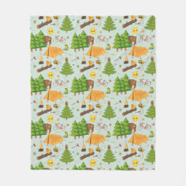 Cobertor De Velo Teste padrão de acampamento