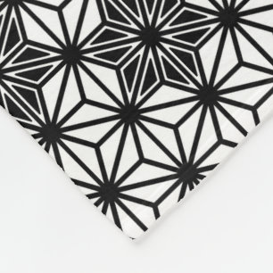 Cobertor De Velo Teste padrão de Asanoha do japonês - branco e